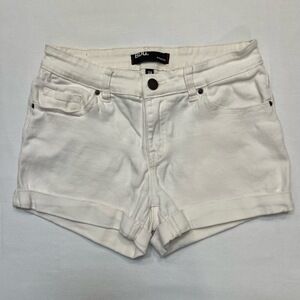 BDG SHORTIE Urban‎ Outfitters White Denim Rolled Hem 5 Pocket Shorts Size 29